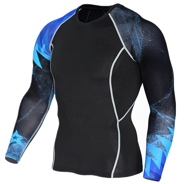 Mens Compression Shirts 3D Teen Wolf Jerseys Long Sleeve T Shirt Fitness Men Lycra MMA Crossfit T-Shirts Tights Brand Clothing